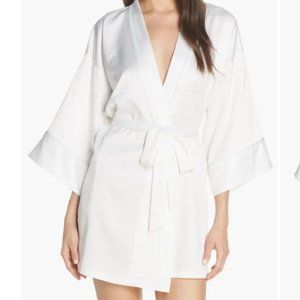 NWOT “The Bride Satin Wrap” In Bloom by Jonquil in Off White